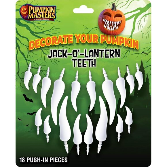 Premium Jack-O-Lantern Teeth – Easy-to-Insert Teeth for Creating Unique and Spoo - Picture 1 of 3